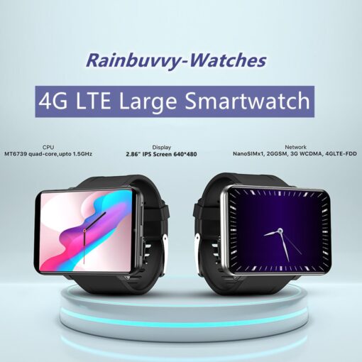 Rainbuvvy 4G Smart Watch 2.86 Inch Screen Android 7.1 1GB+16GB 5MP Camera 2700mAh Battery Smartwatch for Men (Black, 1GB 16GB) - Image 5