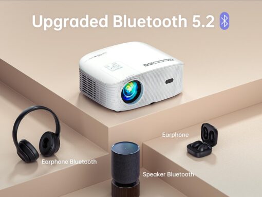 GooDee 4K WiFi Bluetooth Projector - Smart 1080P Projector, Movie Projector, Netflix/Amazn Prime Video Certified, Video Projector For Home Theater Dolby Audio Zoom Portable Projector TV Stick PPT - Image 3