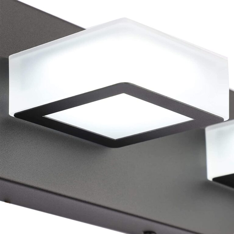 Ralbay 52inch Black Vanity Lights Fixtures 8 Lights LED Modern LED Acrylic Matte Black Vanity Lights Modern Black Bathroom Wall Lighting Over Mirror - Image 3