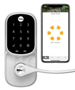 Yale Assure Lever, Wi-Fi Smart Door Lever (for Doors with no deadbolt) - Works with Yale Access App, Amazon Alexa, Google Assistant, HomeKit, Phillips Hue and Samsung SmartThings, Satin Nickel