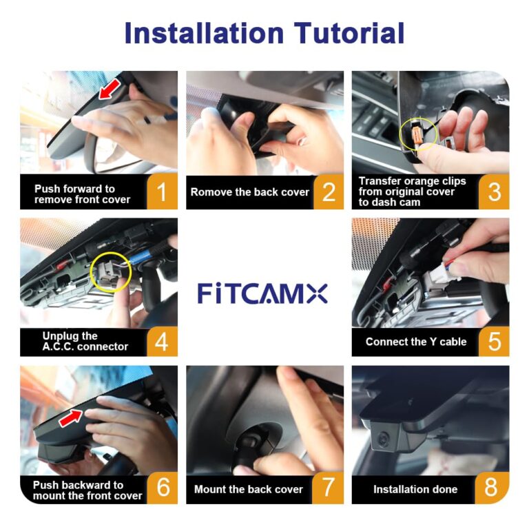 Fitcamx Front 2160P+Rear 1080P Dash Cam for 2017-2019 Toyota Corolla L LE Eco XLE SE XSE (Gen11), OEM Factory Look, Dual Loop Recording, Built-in WiFi & APP, G-Sensor, Easy to Use, 128GB Card - Image 4