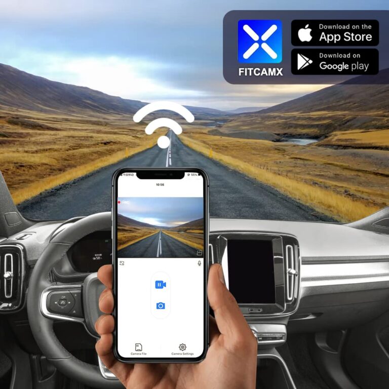 Fitcamx Front 4K+Rear 1080P Dash Cam Adapts for Volvo XC40 & XC40 Recharge B4 B5 T4 T5 P8 (Model B), OEM Look, Dual HD Video, Built-in WiFi & APP, Loop Recording, G-Sensor, Easy to Use, 128GB Card - Image 4
