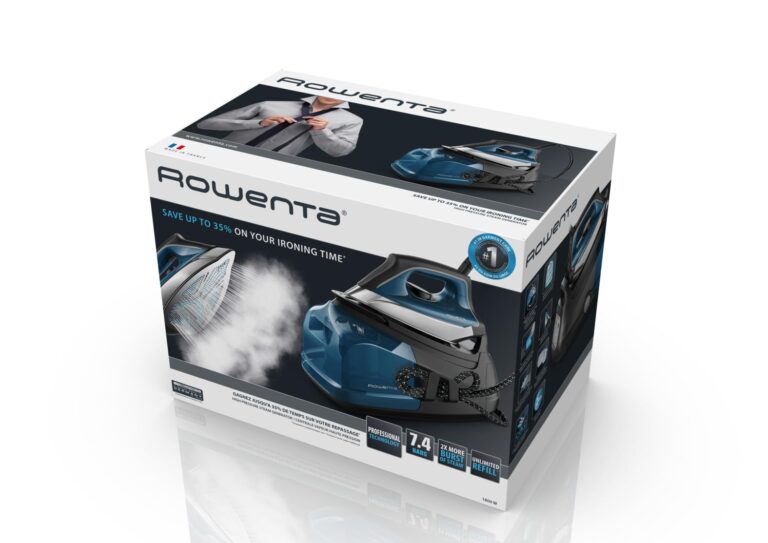 Rowenta, Iron, Stainless Steel Soleplate Professional Steam Station for Clothes, 1.1L Removable Tank, Fast Heat Up, 1800 Watts, Blue Clothes Iron, DG8624 - Image 3