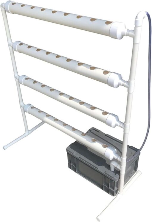 RWGOVLU Hydroponics Growing System Hydroponic Grow Kit, 36 Holes Pipe Grow Kit Indoor Greenhouse Planting Box Gardening System Nursery Pot Hydroponic Rack Hydroponic Tower