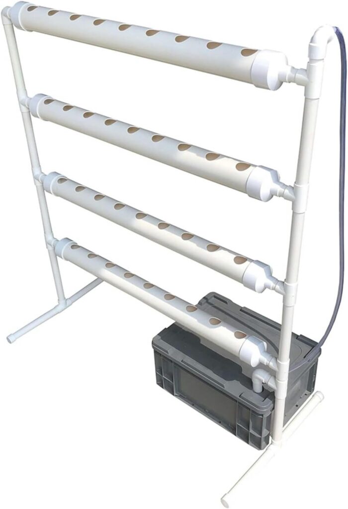 XENITE Hydroponics Growing System Hydroponic Grow Kit, 36 Holes Pipe Grow Kit Indoor Greenhouse Planting Box Gardening System Nursery Pot Hydroponic Rack Hydroponic Tower