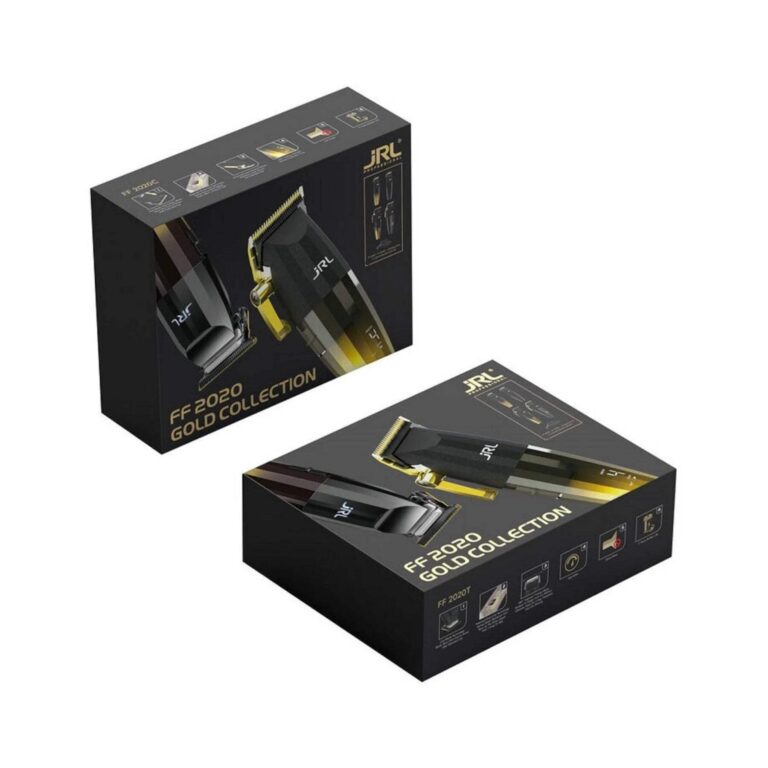 JRL FF2020 Limited Gold Collection - FF2020 Clipper & Trimmer Combo w/Cool Blade Technology for Men's Grooming - Both Rechargeable w/Stainless Steel Blades and Corrosion Proof (Gold Combo) (Unisex) - Image 3