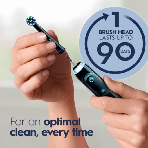 Oral-B Genius X Limited Rechargeable Electric Toothbrush with 1 Replacement Brush Head, Travel Case, Midnight Black - Image 3