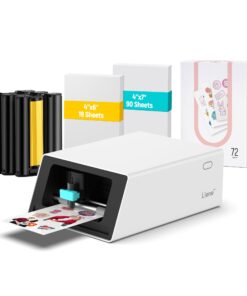 Liene PixCut S1 Photo Sticker Printer Creator Pack - All-in-One Sticker Maker Machine for DIY Crafts, Custom Labels & Gifts, Thermal Dye-Sublimation, 300 DPI Prints, Precise AI Auto-Cutting