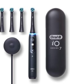 Oral-B iO Series 7 Electric Toothbrush With 4 Brush Heads, Black Onyx