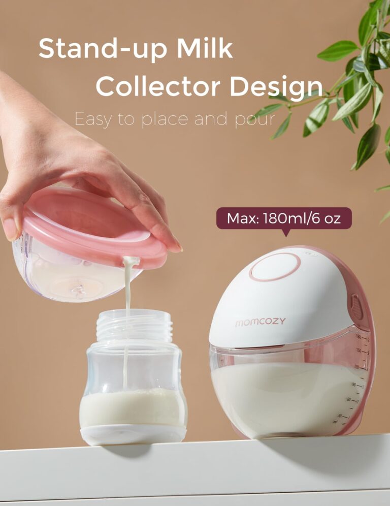Momcozy Breast Pump Hands Free Mobile Style | M6, Wearable Breastfeeding Pump Ideal Rhythm for More Milk, DoubleFit Flange More Fit & Discreet with 3 Modes & 9 Levels, 24mm - 2 Pack Quill Gray - Image 4