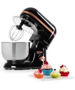 KLARSTEIN Bella Elegance Electric Stand Mixer, Grinder, Meat Mixer, Food Mixer, Dough blender, Beater, 1.3-gallon Stainless Steel Bowl, Easy Cleaning, 650W, 6 Speed Levels