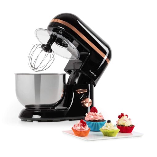 KLARSTEIN Bella Elegance Electric Stand Mixer, Grinder, Meat Mixer, Food Mixer, Dough blender, Beater, 1.3-gallon Stainless Steel Bowl, Easy Cleaning, 650W, 6 Speed Levels