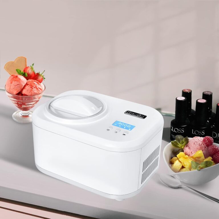 KUMIO Ice Cream Maker with Compressor, No Pre-Freezing, 4 Modes Ice Cream Maker Machine with LCD Display, Timer (1.25 Quart) - Image 4
