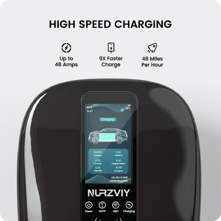 NURZVIY Level 2 EV Charger for Home 48 Amp 240V Electric Vehicle Charging Station with App Control, Indoor/Outdoor EVSE with WiFi/Bluetooth, Hardwired - Image 8