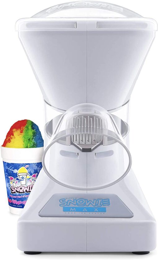 SNOWIE - Little Snowie Max Snow Cone Machine - Premium Shaved Ice Maker, With Powder Sticks Syrup Mix, 6-Stick Kit, White - Image 8