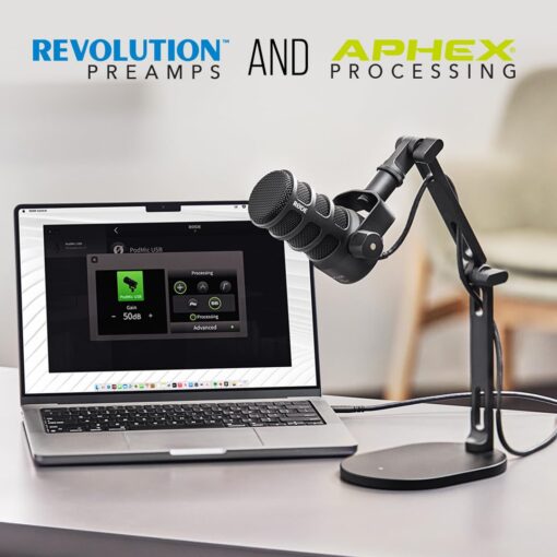 RØDE PodMic USB Versatile Dynamic Broadcast Microphone With XLR and USB Connectivity for Podcasting, Streaming, Gaming, Music-Making and Content Creation - Image 4