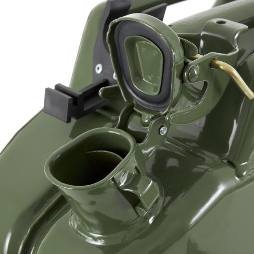 Wavian 5.3 Gallon 20 Liter Authentic CARB Fuel Jerry Can w/Spout, Wavian USA Authentic NATO Jerry Can and Spout System - Rust-Proof, Green, 5 Gallon Gas Cans for Gasoline, Pack of 2 - Image 4