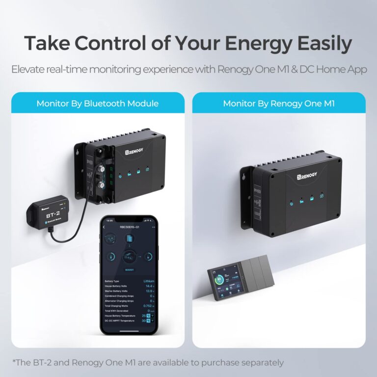 Renogy 12V 50A DC to DC Battery Charger with MPPT, On-Board Battery for Gel, AGM, Flooded and Lithium Batteries, Using Multi-Stage Charging, Solar Panel and Alternator - Image 6
