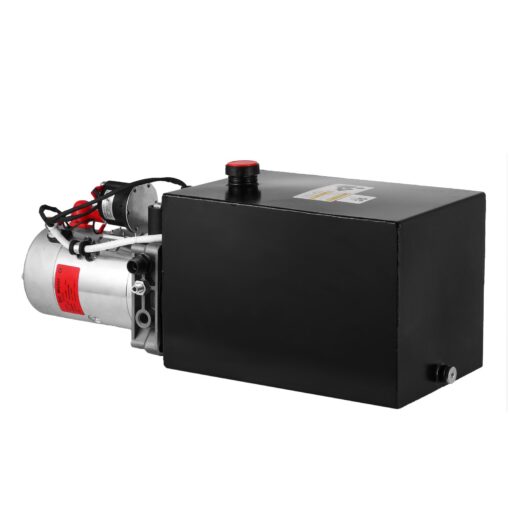 Mophorn 12 Quart Single Acting Hydraulic Pump 12V Hydraulic Power Unit with Steel Reservoir for Dump Trailer Truck Car Lift Unit - Image 5