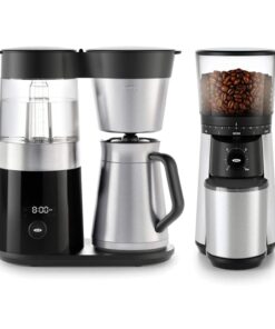 OXO BREW 9 Cup Programmable Coffee Maker Bundle BREW Conical Burr One Push Start Coffee Grinder - Stainless Steel/Black