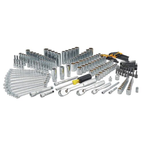 DEWALT Mechanic Tool Set, 247-Piece, 1/4 in., 3/8 in. and 1/2 in. Drive, SAE, Ratchets, Sockets, Hex Keys, Combination Wrenches, Polish Chrome Finish (DWMT81535) - Image 8