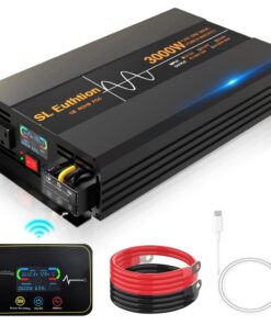 SL Euthtion 3000W/6000W(Peak) Pure Sine Wave Car Power Inverter 12V DC to 120V AC 60HZ with LCD Display, USB Port, Wireless Remote Control（10M) for Car Home Laptop Truck