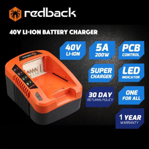 Redback 40V String Trimmer and Edger Combo Kit Cordless Weed Eater Brushless Motor with 2AH Battery and 5A Charger - Image 2