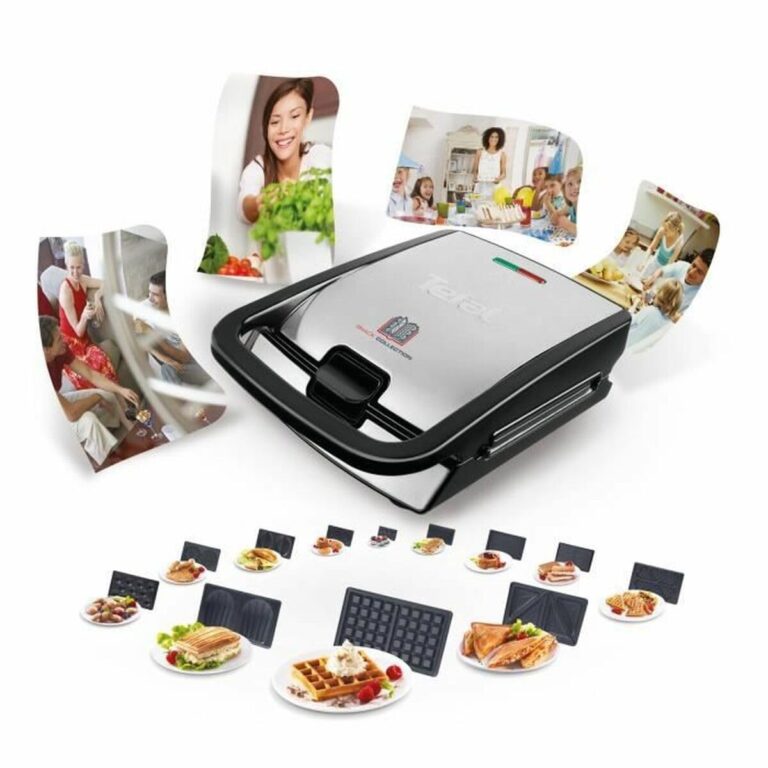 TEFAL MENAGE - Snack collection-700 W-2 jeux de plaques croques et gaufres-2 livrets de recettes-Noir inox - TEFAL MENAGE - FDS-119997 - Image 3