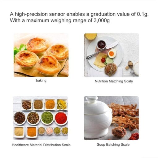 ZOCWJK Digital Scales Food,Kitchen Food Scales Jewelry Electronic Scale 10Kg/1G Stainless Steel Electronic Scale for Kitchen Baking Jewelry Scale High Precision Jewelry Bal( - Image 5