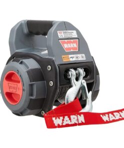WARN 101575 Handheld Portable Drill Winch with 40 Foot Synthetic Rope: 750 lb Pulling Capacity , Gray