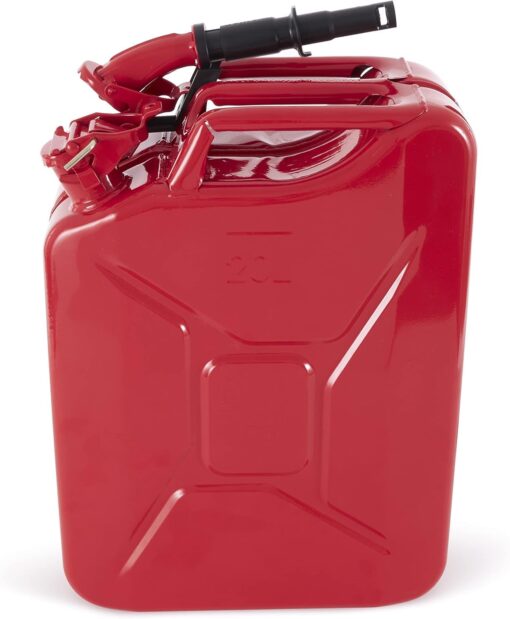 Wavian 5.3 Gallon 20 Liter Authentic CARB Fuel Jerry Can w/Spout, Wavian USA Authentic NATO Jerry Can and Spout System - Rust-Proof, Red, 5 Gallon Gas Cans for Gasoline, Pack of 2 - Image 8