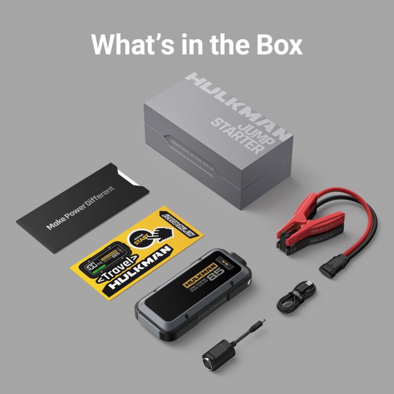 Hulkman Alpha85,Space Gray,2000A 74Wh Smart Jump Starter,12V Portable Car Battery Booster with 3.3" Display,USB-C Power Pack,5-Mode Flashlight,Jumper Cables for up to 8.5L Gas/6.0L Diesel - Image 2