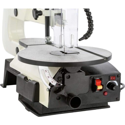 Shop Fox W1872 16" VS Scroll Saw with Foot Switch, LED, Miter Gauge, Rotary Shaft - Image 4