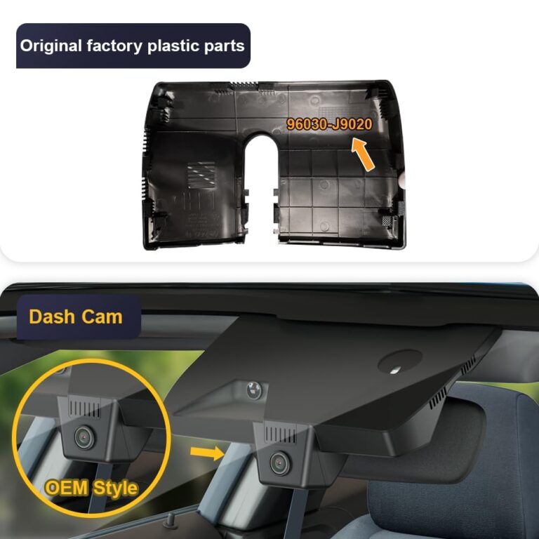 Fitcamx Dual 2160P+Rear 1080P Dash Cam for 2021-2023 Hyundai Kona (Part No#J9020) has Auto-Dimming, OEM Style, 2 Way HD Video, Built-in WiFi & APP, Loop Recording, G-Sensor, Easy to Set, 128GB Card - Image 5