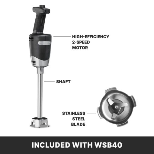 Waring (WSB40) 10" Medium-Duty Quik Stik Plus Immersion Blender,Black/Silver - Image 5