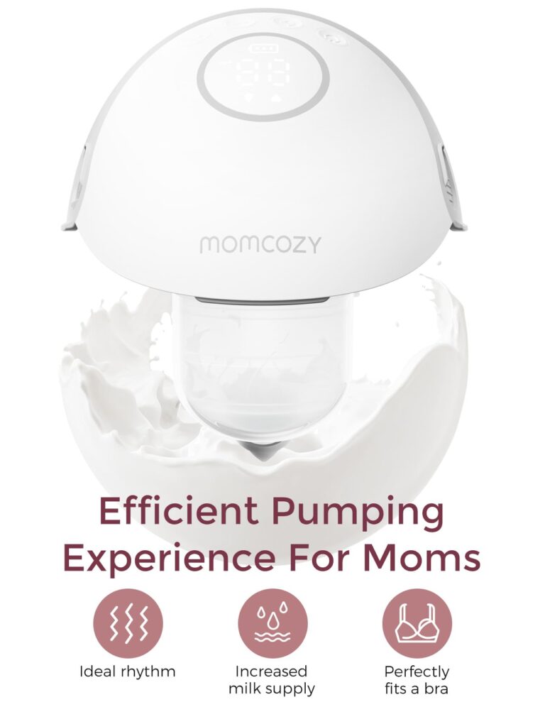 Momcozy Breast Pump Hands Free Mobile Style | M6, Wearable Breastfeeding Pump Ideal Rhythm for More Milk, DoubleFit Flange More Fit & Discreet with 3 Modes & 9 Levels, 24mm - 2 Pack Quill Gray - Image 6