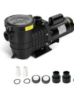 2.0 HP In/Above Ground Dual Speed Pool Pump, 220V 6810/3090 GPH, Powerful Self Priming Swimming Pool Pump lnground Above Ground with Filter Basket