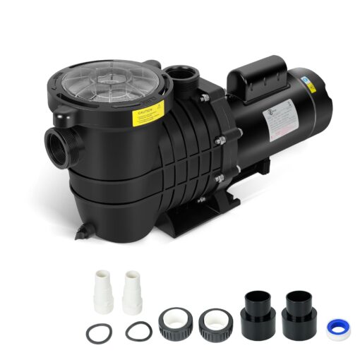 2.0 HP In/Above Ground Dual Speed Pool Pump, 220V 6810/3090 GPH, Powerful Self Priming Swimming Pool Pump lnground Above Ground with Filter Basket