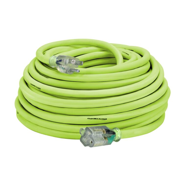 Flexzilla Pro Extension Cord, 10/3 AWG SJTW, 100 ft., Lighted Plug, Indoor/Outdoor, ZillaGreen - FZ512935