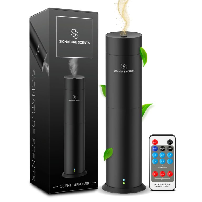 Signature Scents - Waterless Essential Oil Hotel Scent Diffuser - Cold-Air Diffuser Machine - 1000 sq. ft. Coverage - Waterless Air Diffuser for Home, Office & Hotel (Black)