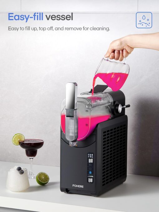 Slushie Machine, No Ice Needed, 68 oz FOHERE Slushy Machine for Home with Self-Clean Function, Professional Frozen Margarita Machine, 5 Preset Programs, Frozen Margarita, Frappé, Milkshake, and More - Image 7