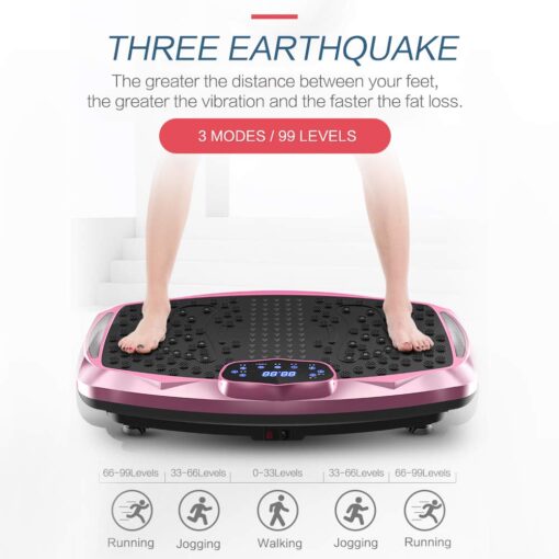 nimto Vibration Plate Exercise Machine Whole Body Workout Vibration Fitness Platform for Home Fitness & Weight Loss + BT + Remote, 99 Levels - Image 4