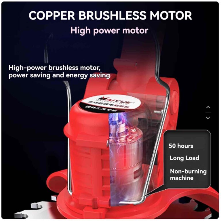 JXCAA Electric Lawnmower Battery Powered, Small Electric Lawn Mower, Adjustable Head, All-Copper Brushless High-Power Motor, 21v 3.0ah Lithium Battery, 16 Sets - Image 6