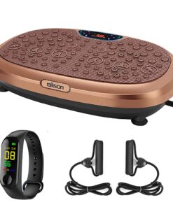EILISON FitMax 3D XL Vibration Plate Exercise Machine - Whole Body Workout Vibration Fitness Platform w/Loop Bands - Home Workout for Lymphatic Drainage Machine for Weight Loss, Wellness, Recovery