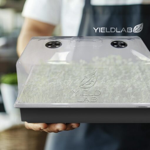 Yield Lab 7 Inch Propagation Dome - 50 Pack Humidity Vented Domes – Plant Growing Dome for Seedling, Germination, Soil & Hydroponic Horticulture - Image 2