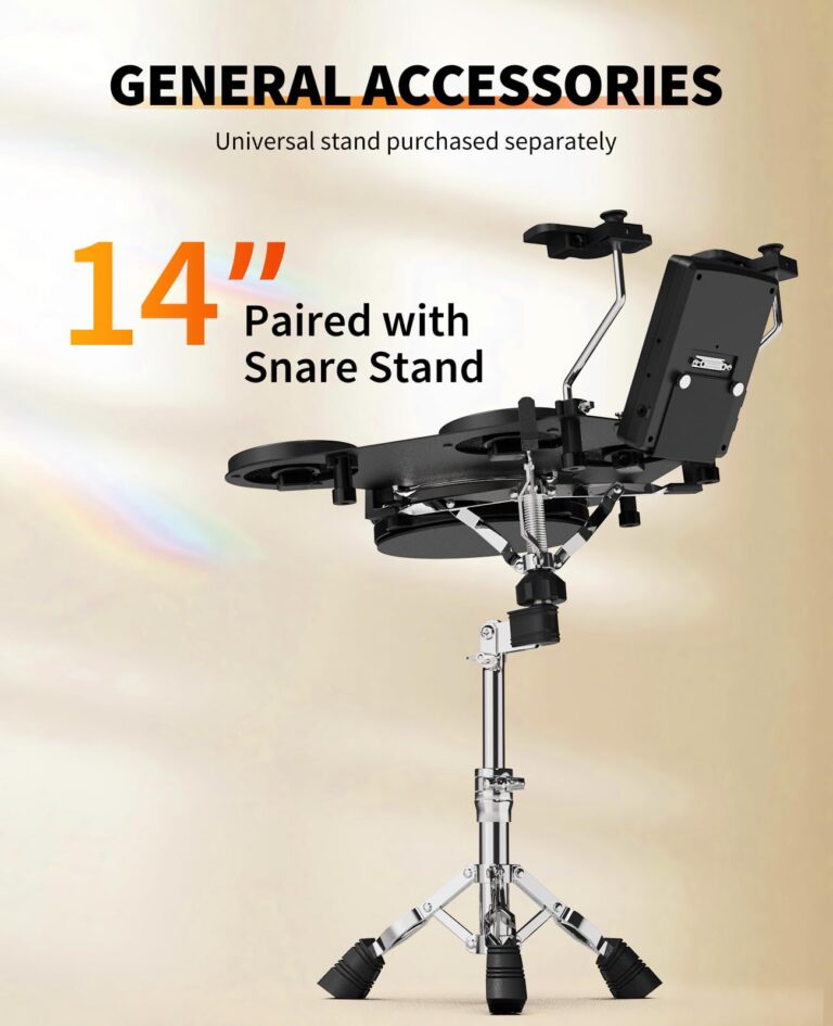 LEKATO Electronic Drum Set, Portable Electric Drum Set for Beginner with Quiet Mesh Snare Drum Pads, 220+ Sounds, USB MIDI, 2 Switch Pedal, Electric Drum Kit with Sticks, Travel Bag - Image 2