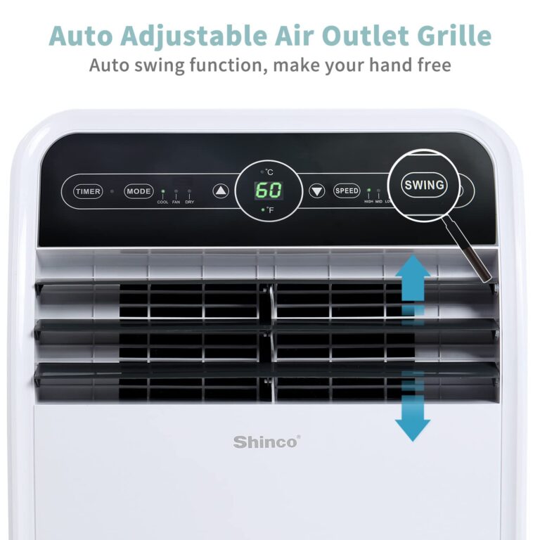 Shinco 10,000 BTU Portable Air Conditioner, Portable AC Unit with Built-in Cool, Dehumidifier & Fan Modes for Room up to 300 sq.ft, RC, 24 Hour Timer, Window Kit - Image 3
