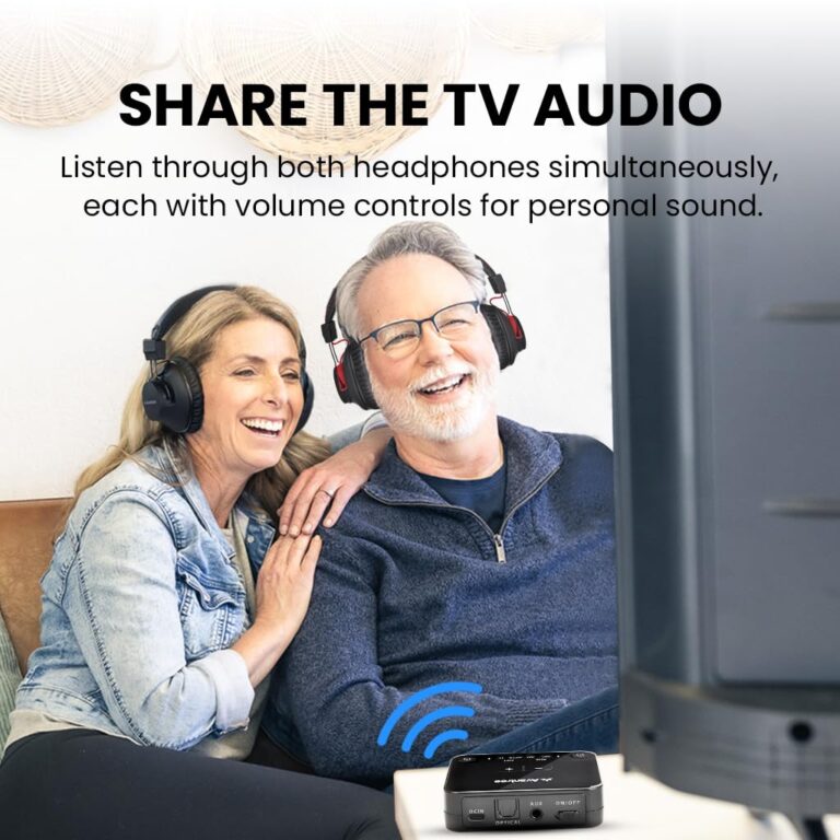 Avantree HT41899 Plus - [2025 Upgrade] Dual Qualcomm-Powered Bluetooth 5.3 Headphones & Transmitter for Wireless TV Watching with aptX Adaptive, Individual Volume Controls, Optical Support, 50hr - Image 7