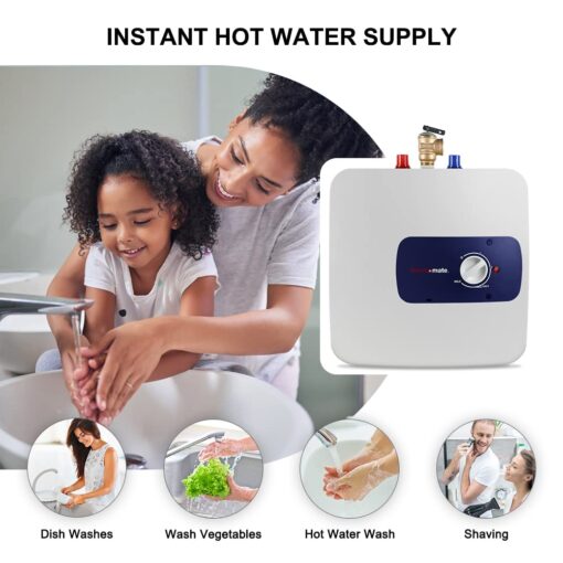 Electric Mini Tank Water Heater UL Listed, thermomate 2.5 Gallons Small Under Sink Water Heater for Point of Use Instant Hot Water 110V 120V, Wall or Floor Mounted, ES250 - Image 5