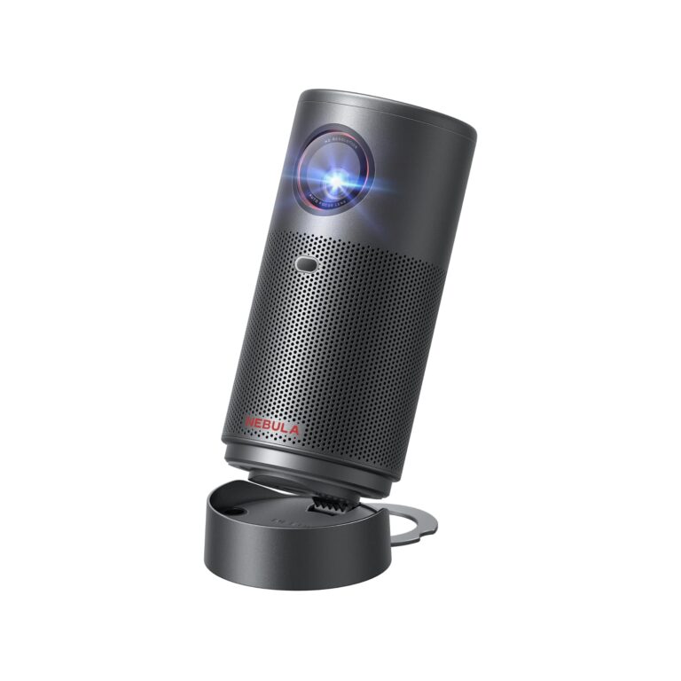 NEBULA Capsule Air Google TV Projector, Officially Licensed Netflix, 720p Smart Mini Projector with Wi-Fi and Bluetooth, 2 Hours of Playtime, Dolby Digital, Ultra Portable for Any Space